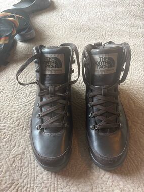 The North Face Men's Dark Brown Leather Hiking Boots